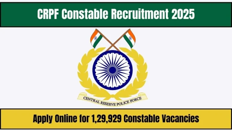 CRPF Constable Recruitment 2025