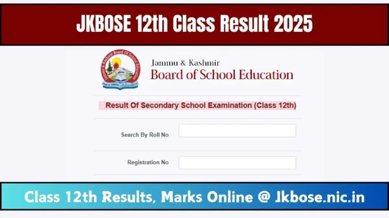 JKBOSE 12th Class Result 2025